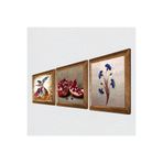 Pinecone Ebru Sanatı, Semazen, Nar Taş Duvar Tablosu - Ahşap Çerçeveli Taş Tablo - 25x25 cm - 3 Parça Set - Dekoratif Duvar Sanatı - Modern Ev ve Ofis Duvar Dekoru W3-891