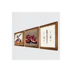 Pinecone Elif, Semazen, Nar Taş Duvar Tablosu - Ahşap Çerçeveli Taş Tablo - 25x25 cm - 3 Parça Set - Dekoratif Duvar Sanatı - Modern Ev ve Ofis Duvar Dekoru W3-865