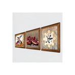 Pinecone Hz. Muhammed Lafzı, Semazen, Nar Taş Duvar Tablosu - Ahşap Çerçeveli Taş Tablo - 25x25 cm - 3 Parça Set - Dekoratif Duvar Sanatı - Modern Ev ve Ofis Duvar Dekoru W3-864