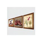 Pinecone Lale Ebru Sanatı, Semazen, Nar Taş Duvar Tablosu - Ahşap Çerçeveli Taş Tablo - 25x25 cm - 3 Parça Set - Dekoratif Duvar Sanatı - Modern Ev ve Ofis Duvar Dekoru W3-867