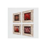 Pinecone Nar, Desen, Badem Ağacı Taş Duvar Tablosu - Çerçeveli Taş Tablo - Dekoratif Duvar Sanatı - Modern Ev ve Ofis Duvar Dekoru T4-1356