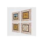 Pinecone Stone Bismillah, Şems Suresi, Kabe-i Muazzama, Mührü Şerif Taş Duvar Tablosu - Çerçeveli Taş Tablo - Dekoratif Duvar Sanatı - Modern Ev ve Ofis Duvar Dekoru K4-1936