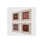 Pinecone Stone Desen, Mandala Taş Duvar Tablosu - Çerçeveli Taş Tablo - Dekoratif Duvar Sanatı - Modern Ev ve Ofis Duvar Dekoru K4-1361