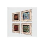 Pinecone Stone Desen, Mandala Taş Duvar Tablosu - Çerçeveli Taş Tablo - Dekoratif Duvar Sanatı - Modern Ev ve Ofis Duvar Dekoru T4-1121