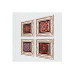 Pinecone Stone Desen, Mandala Taş Duvar Tablosu - Çerçeveli Taş Tablo - Dekoratif Duvar Sanatı - Modern Ev ve Ofis Duvar Dekoru T4-1361