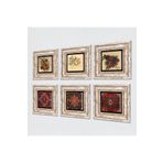 Pinecone Stone Desen, Vintage Çiçek Taş Duvar Tablosu - Çerçeveli Taş Tablo - Dekoratif Duvar Sanatı - Modern Ev ve Ofis Duvar Dekoru T6-108