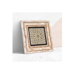 Pinecone Stone Etnik Desen Taş Duvar Tablosu - Çerçeveli Taş Tablo - Dekoratif Duvar Sanatı - Modern Ev ve Ofis Duvar Dekoru K1-375