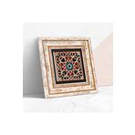 Pinecone Stone Etnik Desen Taş Duvar Tablosu - Çerçeveli Taş Tablo - Dekoratif Duvar Sanatı - Modern Ev ve Ofis Duvar Dekoru T1-371