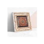 Pinecone Stone Etnik Desen Taş Duvar Tablosu - Çerçeveli Taş Tablo - Dekoratif Duvar Sanatı - Modern Ev ve Ofis Duvar Dekoru T1-373