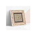 Pinecone Stone Etnik Desen Taş Duvar Tablosu - Çerçeveli Taş Tablo - Dekoratif Duvar Sanatı - Modern Ev ve Ofis Duvar Dekoru T1-375