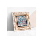 Pinecone Stone Etnik Desen Taş Duvar Tablosu - Çerçeveli Taş Tablo - Dekoratif Duvar Sanatı - Modern Ev ve Ofis Duvar Dekoru T1-377