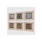 Pinecone Stone Etnik Desen Taş Duvar Tablosu - Çerçeveli Taş Tablo - Dekoratif Duvar Sanatı - Modern Ev ve Ofis Duvar Dekoru T6-110
