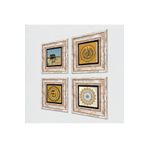 Pinecone Stone Felak Suresi, Şems Suresi, Kabe-i Muazzama, Mührü Şerif Taş Duvar Tablosu - Çerçeveli Taş Tablo - Dekoratif Duvar Sanatı - Modern Ev ve Ofis Duvar Dekoru T4-1939
