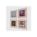 Pinecone Stone Fil, Sri Yantra, Çini Sanatı, Nar Ağacı Taş Duvar Tablosu - Çerçeveli Taş Tablo - Dekoratif Duvar Sanatı - Modern Ev ve Ofis Duvar Dekoru K4-291