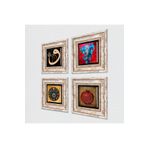 Pinecone Stone Fil, Vav, Nazar, Bereket Duası Taş Duvar Tablosu - Çerçeveli Taş Tablo - Dekoratif Duvar Sanatı - Modern Ev ve Ofis Duvar Dekoru K4-245