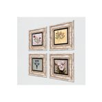 Pinecone Stone Gül, Vintage Çiçek, Ebru Sanatı, Kelebekli Çiçek Taş Duvar Tablosu - Çerçeveli Taş Tablo - Dekoratif Duvar Sanatı - Modern Ev ve Ofis Duvar Dekoru T4-1871