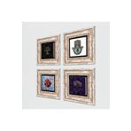 Pinecone Stone Hayat Ağacı, Nar, Fatma Ana Eli (Hamsa) Taş Duvar Tablosu - Çerçeveli Taş Tablo - Dekoratif Duvar Sanatı - Modern Ev ve Ofis Duvar Dekoru K4-1169