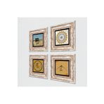 Pinecone Stone Hiç, Şems Suresi, Kabe-i Muazzama, Mührü Şerif Taş Duvar Tablosu - Çerçeveli Taş Tablo - Dekoratif Duvar Sanatı - Modern Ev ve Ofis Duvar Dekoru T4-1932