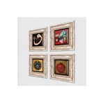 Pinecone Stone Kuş, Vav, Nazar, Bereket Duası Taş Duvar Tablosu - Çerçeveli Taş Tablo - Dekoratif Duvar Sanatı - Modern Ev ve Ofis Duvar Dekoru K4-241