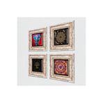 Pinecone Stone Mandala, Fil, Sri Yantra, Hayat Ağacı Taş Duvar Tablosu - Çerçeveli Taş Tablo - Dekoratif Duvar Sanatı - Modern Ev ve Ofis Duvar Dekoru T4-938