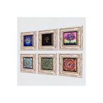 Pinecone Stone Mandala, Hayat Ağacı Taş Duvar Tablosu - Çerçeveli Taş Tablo - Dekoratif Duvar Sanatı - Modern Ev ve Ofis Duvar Dekoru K6-62