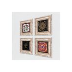 Pinecone Stone Mandala, Sri Yantra, Lale, Hayat Ağacı Taş Duvar Tablosu - Çerçeveli Taş Tablo - Dekoratif Duvar Sanatı - Modern Ev ve Ofis Duvar Dekoru T4-1012