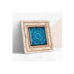 Pinecone Stone Mandala Taş Duvar Tablosu - Çerçeveli Taş Tablo - Dekoratif Duvar Sanatı - Modern Ev ve Ofis Duvar Dekoru K1-227