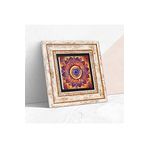 Pinecone Stone Mandala Taş Duvar Tablosu - Çerçeveli Taş Tablo - Dekoratif Duvar Sanatı - Modern Ev ve Ofis Duvar Dekoru K1-230