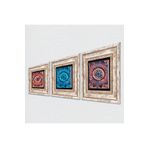Pinecone Stone Mandala Taş Duvar Tablosu - Çerçeveli Taş Tablo - Dekoratif Duvar Sanatı - Modern Ev ve Ofis Duvar Dekoru K3-1747