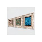 Pinecone Stone Mandala Taş Duvar Tablosu - Çerçeveli Taş Tablo - Dekoratif Duvar Sanatı - Modern Ev ve Ofis Duvar Dekoru K3-1751