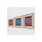 Pinecone Stone Mandala Taş Duvar Tablosu - Çerçeveli Taş Tablo - Dekoratif Duvar Sanatı - Modern Ev ve Ofis Duvar Dekoru T3-1747
