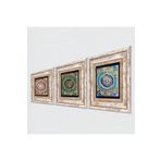 Pinecone Stone Mandala Taş Duvar Tablosu - Çerçeveli Taş Tablo - Dekoratif Duvar Sanatı - Modern Ev ve Ofis Duvar Dekoru T3-1752