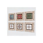 Pinecone Stone Mandala, Yaşam Çiçeği, Sri Yantra Taş Duvar Tablosu - Çerçeveli Taş Tablo - Dekoratif Duvar Sanatı - Modern Ev ve Ofis Duvar Dekoru T6-38