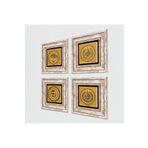 Pinecone Stone Nas Suresi, Felak Suresi, Bismillah, Mührü Şerif Taş Duvar Tablosu - Çerçeveli Taş Tablo - Dekoratif Duvar Sanatı - Modern Ev ve Ofis Duvar Dekoru K4-1993