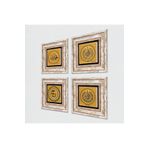 Pinecone Stone Nas Suresi, Felak Suresi, Elhamdülillah, Mührü Şerif Taş Duvar Tablosu - Çerçeveli Taş Tablo - Dekoratif Duvar Sanatı - Modern Ev ve Ofis Duvar Dekoru T4-1994
