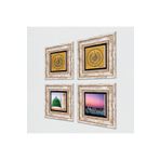 Pinecone Stone Nas Suresi, Felak Suresi, Ravza-i Mutahhara Taş Duvar Tablosu - Çerçeveli Taş Tablo - Dekoratif Duvar Sanatı - Modern Ev ve Ofis Duvar Dekoru T4-1331