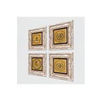 Pinecone Stone Nas Suresi, Felak Suresi, SübhanAllah, Mührü Şerif Taş Duvar Tablosu - Çerçeveli Taş Tablo - Dekoratif Duvar Sanatı - Modern Ev ve Ofis Duvar Dekoru K4-1990