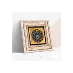 Pinecone Stone Nazar Boncuğu Taş Duvar Tablosu - Çerçeveli Taş Tablo - Dekoratif Duvar Sanatı - Modern Ev ve Ofis Duvar Dekoru K1-110