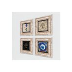 Pinecone Stone Nazar, Ebru Sanatı, Hayat Ağacı Taş Duvar Tablosu - Çerçeveli Taş Tablo - Dekoratif Duvar Sanatı - Modern Ev ve Ofis Duvar Dekoru K4-1558