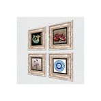 Pinecone Stone Nazar, Ebru Sanatı, Şahmeran, Nar Taş Duvar Tablosu - Çerçeveli Taş Tablo - Dekoratif Duvar Sanatı - Modern Ev ve Ofis Duvar Dekoru T4-994