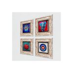 Pinecone Stone Nazar, Fil, Hayat Ağacı, Nar Taş Duvar Tablosu - Çerçeveli Taş Tablo - Dekoratif Duvar Sanatı - Modern Ev ve Ofis Duvar Dekoru K4-871
