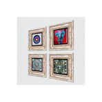 Pinecone Stone Nazar, Hayat Ağacı, Mandala, Fil Taş Duvar Tablosu - Çerçeveli Taş Tablo - Dekoratif Duvar Sanatı - Modern Ev ve Ofis Duvar Dekoru T4-888