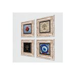 Pinecone Stone Nazar, Hayat Ağacı, Nar Taş Duvar Tablosu - Çerçeveli Taş Tablo - Dekoratif Duvar Sanatı - Modern Ev ve Ofis Duvar Dekoru T4-1551