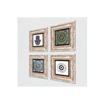 Pinecone Stone Nazar, Mandala, Fatma Ana Eli (Hamsa) Taş Duvar Tablosu - Çerçeveli Taş Tablo - Dekoratif Duvar Sanatı - Modern Ev ve Ofis Duvar Dekoru K4-1458