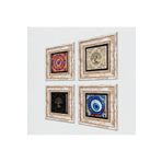 Pinecone Stone Nazar, Mandala, Hayat Ağacı Taş Duvar Tablosu - Çerçeveli Taş Tablo - Dekoratif Duvar Sanatı - Modern Ev ve Ofis Duvar Dekoru K4-1578