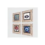 Pinecone Stone Nazar, Mandala, Nar Ağacı Taş Duvar Tablosu - Çerçeveli Taş Tablo - Dekoratif Duvar Sanatı - Modern Ev ve Ofis Duvar Dekoru K4-1608