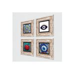 Pinecone Stone Nazar, Mandala, Nar Taş Duvar Tablosu - Çerçeveli Taş Tablo - Dekoratif Duvar Sanatı - Modern Ev ve Ofis Duvar Dekoru K4-1607
