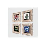 Pinecone Stone Nazar, Şahmeran, Nar Ağacı, Fatma Ana Eli (Hamsa) Taş Duvar Tablosu - Çerçeveli Taş Tablo - Dekoratif Duvar Sanatı - Modern Ev ve Ofis Duvar Dekoru T4-1502