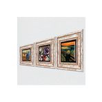 Pinecone Stone Picasso Ayna Karşısındaki Kız, Van Gogh Sonsuzluğun Eşiğinde, Çığlık Tablosu Taş Duvar Tablosu - Çerçeveli Taş Tablo - Dekoratif Duvar Sanatı - Modern Ev ve Ofis Duvar Dekoru T3-1865
