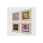 Pinecone Stone Sri Yantra, Mozaik, Çini Sanatı, Nar Ağacı Taş Duvar Tablosu - Çerçeveli Taş Tablo - Dekoratif Duvar Sanatı - Modern Ev ve Ofis Duvar Dekoru T4-278